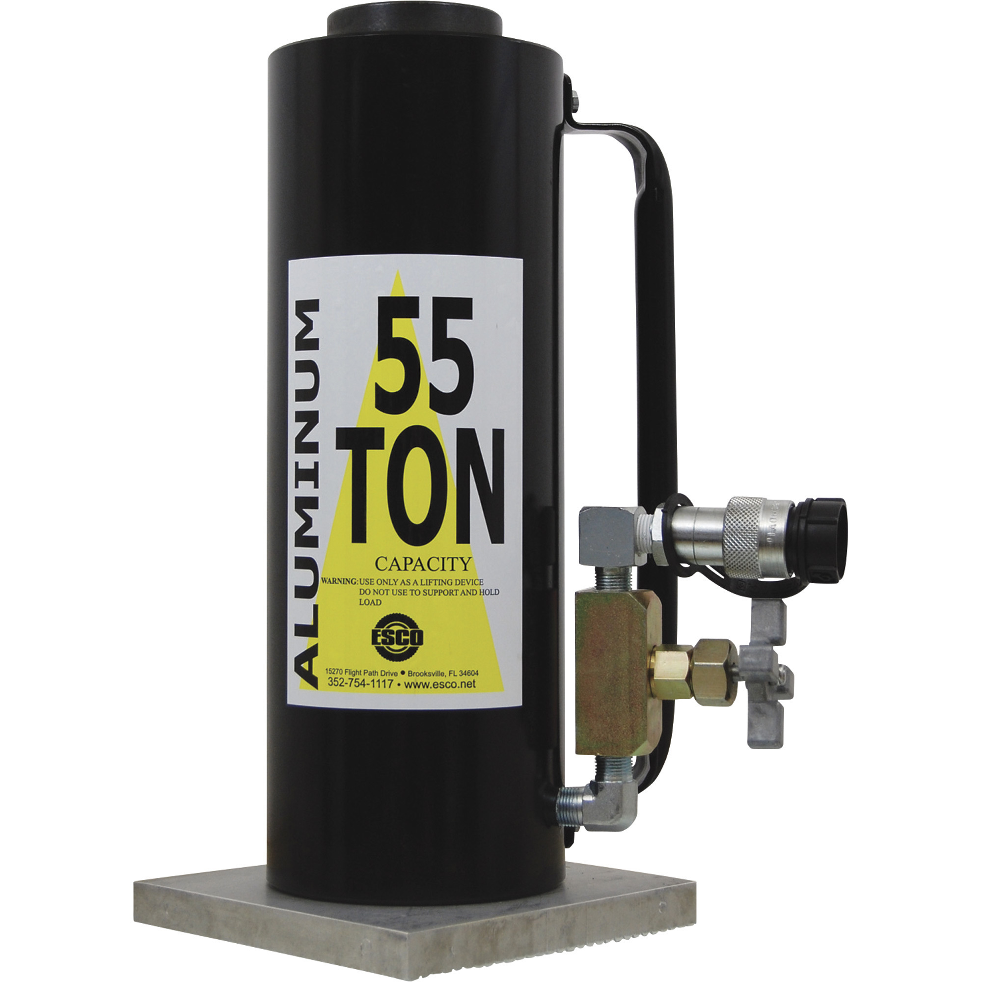 Esco Aluminum High-Tonnage Jack, 55-Ton Capacity, 10in. Stroke, Model# 10314